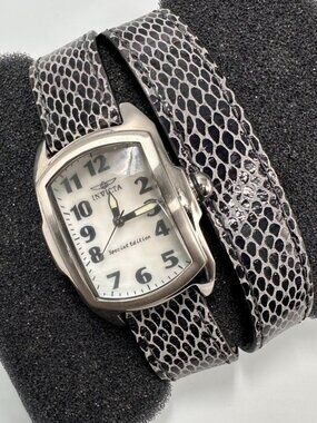 Invicta Lupah Womens Watch Special Edition Black Wrap Around Band New Battery